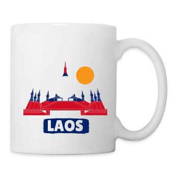 Laos Laote Laoten Flagge Elefant Lao I Geschenk - Tasse - Weiß - Rechts