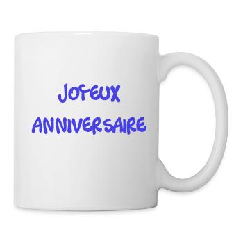 1. 1 AN. 1er ANNIVERSAIRE. ANNIVERSAIRE 1 AN - Mug blanc - blanc - Droite