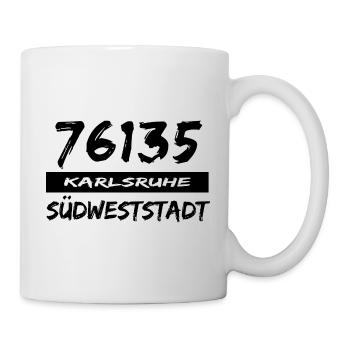76135 Karlsruhe Südweststadt - Tasse - Weiß - Rechts