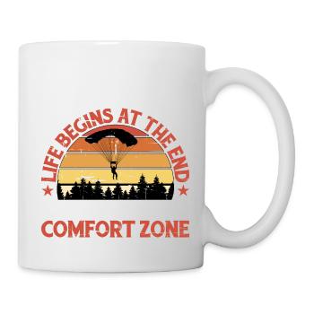 La vie commence à la fin de votre zone de confort 8 - Mug blanc - blanc - Droite