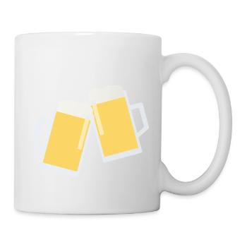 Skålstrejk för klimatet (weiße Schrift) - Tasse - Weiß - Rechts