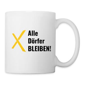 Alle Dörfer bleiben - Tasse - Weiß - Rechts
