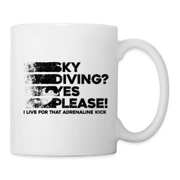 Conception de la fièvre de Sky Plunge. Cadeau d’adrénaline parfait - Mug blanc - blanc - Droite