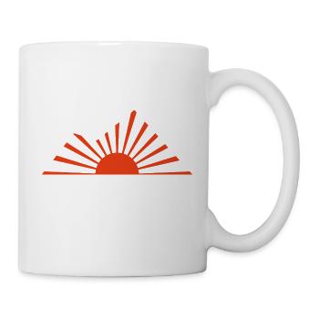 Sonnenaufgang Logo - Tasse - Weiß - Rechts