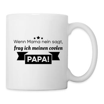 Lustige Sprüche cooler Papa - Tasse - Weiß - Rechts