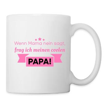 Lustige Sprüche cooler Papa - Tasse - Weiß - Rechts