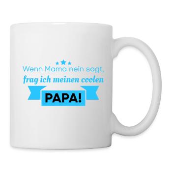 Lustige Sprüche - cooler Papa - Tasse - Weiß - Rechts