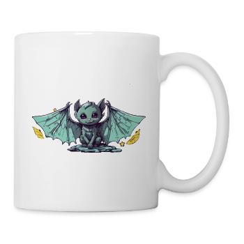 Gothic Kawaii Bat Anime Chibi Pastel Design - Mug - white - Right