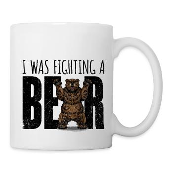 Hilarious Broken Arm Design. I Was Fighting A Bear - Mug - white - Right