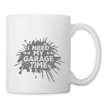 J’ai besoin de mon temps de garage drôle de mécanicien disant - Mug blanc - blanc - Droite