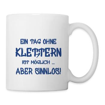 kletter - climbing - kletterer - bouldern - Tasse - Weiß - Rechts