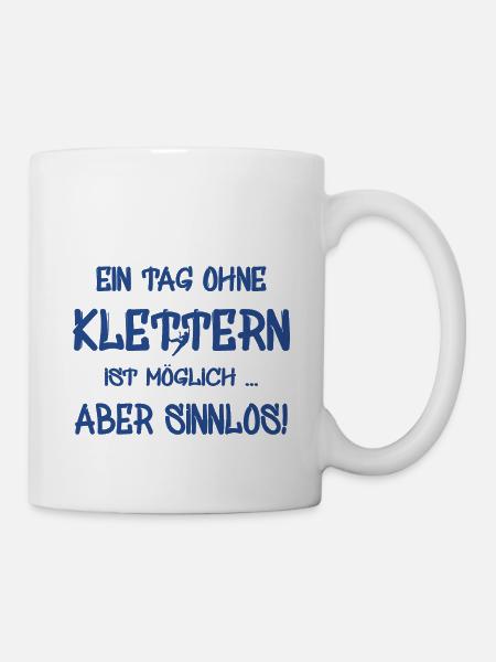 kletter - climbing - kletterer - bouldern - Tasse - Weiß