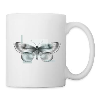Kaiser Ophidera Schmetterling neu interpretiert - Tasse - Weiß - Rechts