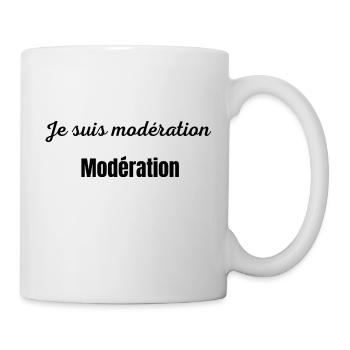 Je suis modération - Mug blanc - blanc - Droite