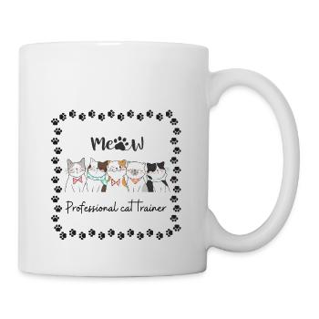 Katzenliebhaber "Professional cat trainer" - Tasse - Weiß - Rechts