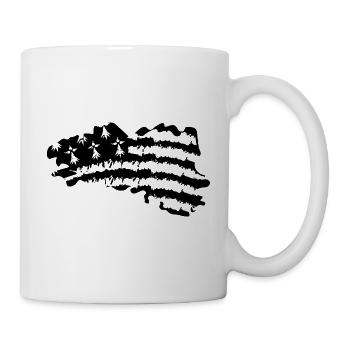 Breton flag,Breton map,vintage BZH - Mug - white - Right
