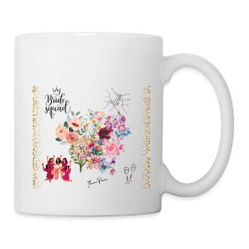 Junggesellinnenabschied - Flower Power Bride Squad - Tasse - Weiß - Rechts