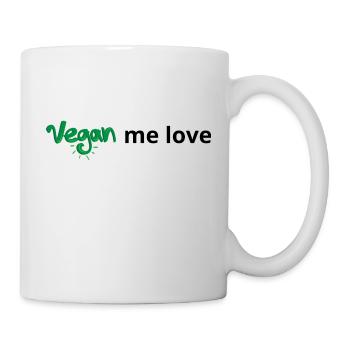 Vegan Ich Liebe - Tasse - Weiß - Rechts