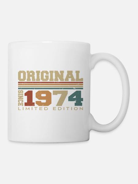 Original 1974 Rétro Cadeau 50e Anniversaire 1974 - Mug blanc - blanc