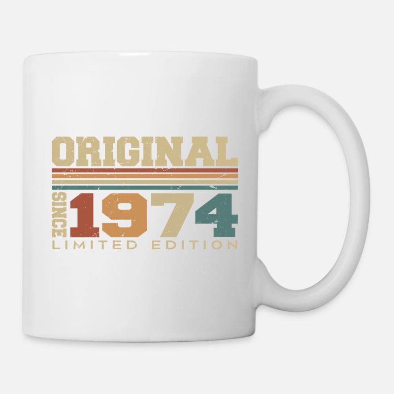 Original 1974 Rétro Cadeau 50e Anniversaire 1974 - Mug blanc - blanc