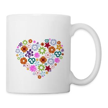 Coração de flores - Tasse - Weiß - Rechts