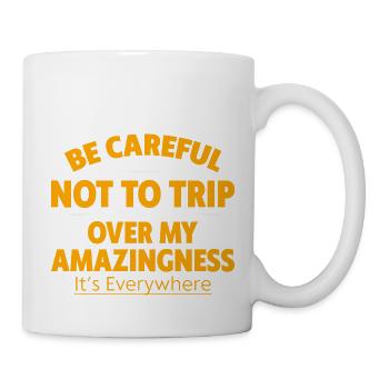 Fais attention à ne pas trébucher sur mon étonnement 4 - Mug blanc - blanc - Droite