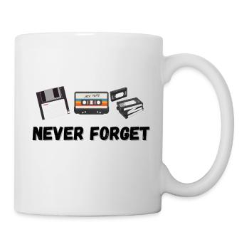 Never Forget - Tasse - Weiß - Rechts