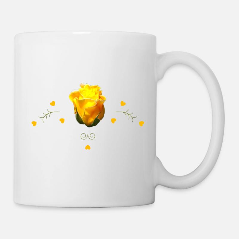 Roses Yellow Rose - Mug - white