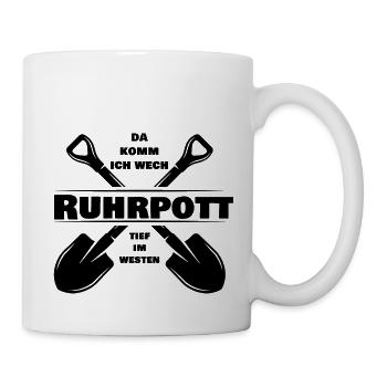 da komm ich wech tief im westen - Tasse - Weiß - Rechts