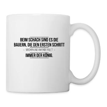 witzige Sprüche Bauern Landwirte - Tasse - Weiß - Rechts