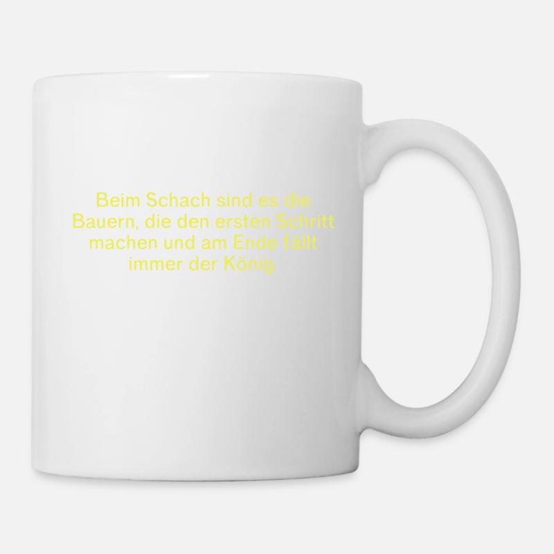 Witzige Sprüche Landwirt Bauer Schach - Tasse - Weiß