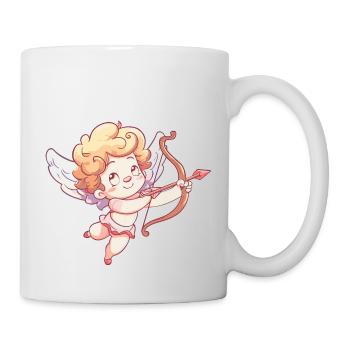 Ange Saint-Valentin Cupidon amoureux - Mug blanc - blanc - Droite