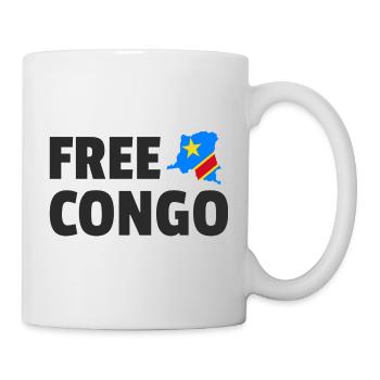 Free Congo: Unterstütze die kongolesische Freiheit - Tasse - Weiß - Rechts