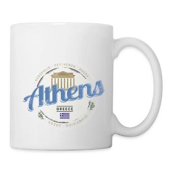 Athen Griechenland Akropolis Vintage Souvenir - Tasse - Weiß - Rechts