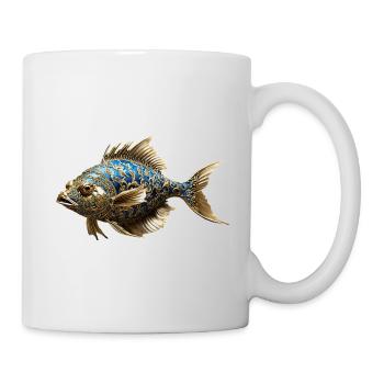 Küstendeern barocker Fisch - Tasse - Weiß - Rechts