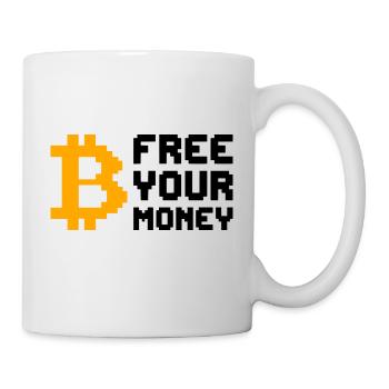 Free Your Money Digital Pixel Bitcoin - Mug - white - Right