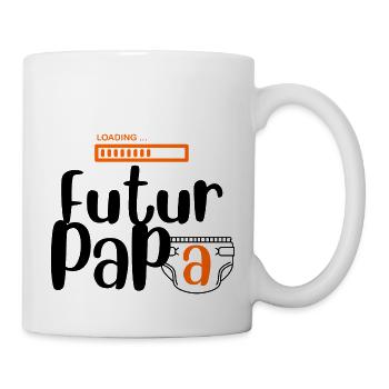futur papa en chargement, cadeau humour père - Mug blanc - blanc - Droite