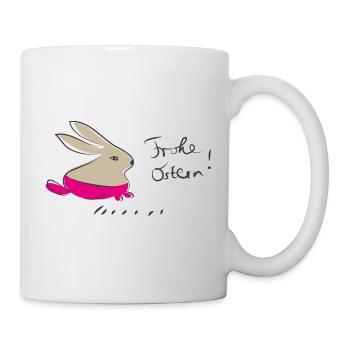 frohe ostern - Tasse - Weiß - Rechts