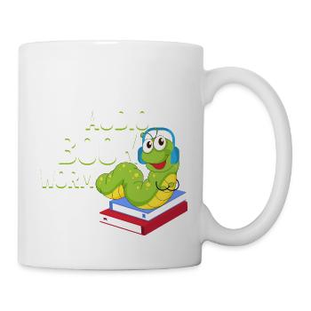 Beauté de l’écoute en rafale : Ver de livre audio - Mug blanc - blanc - Droite