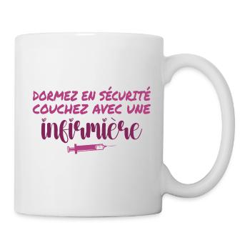 Dormez En Sécurité Couchez Avec Une Infirmière - Mug blanc - blanc - Droite