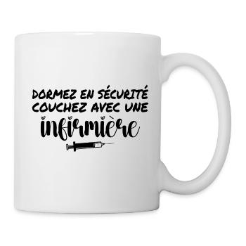 Dormez En Sécurité Couchez Avec Une Infirmière - Mug blanc - blanc - Droite