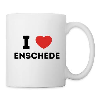 Ich liebe Enschede, Niederlande - Tasse - Weiß - Rechts