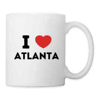 Ich liebe Atlanta, Vereinigte Staaten - Tasse - Weiß - Rechts
