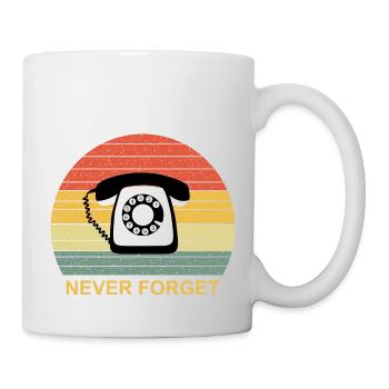 Rotary phone Never Forget vintage retro - Mug - white - Right