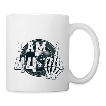 I'm 44 plus 1 middle finger Skull funny 45th - Mug - white - Right