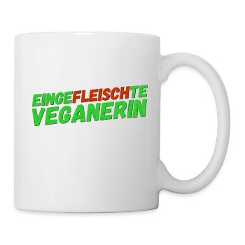 eingefleischte Veganerin - Tasse - Weiß - Rechts