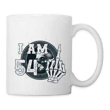 I'm 54 plus 1 middle finger Skull funny 55th - Mug - white - Right