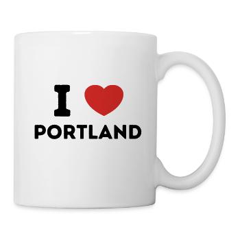 J’aime Portland, États-Unis - Mug blanc - blanc - Droite