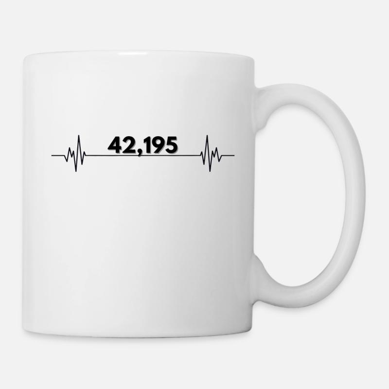 Marathon Marathon Course à pied Coureur Jogging - Mug blanc - blanc