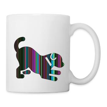 Welpe - Tasse - Weiß - Rechts